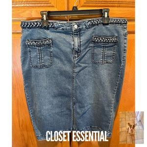 Canyon River Blues Denim Skirt, Sz 18
